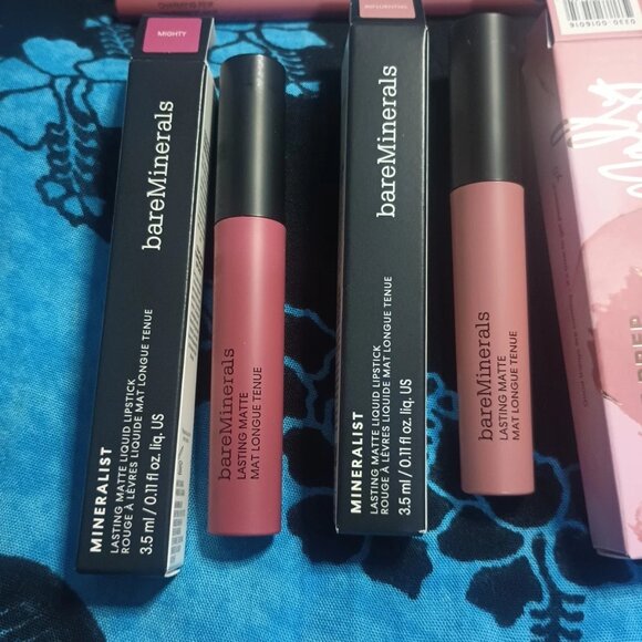 NIB 4pc Lipstick Lot Bare Minerals Lip Liner Liquid Lipstick Mally Perfect Prep - Picture 5 of 6